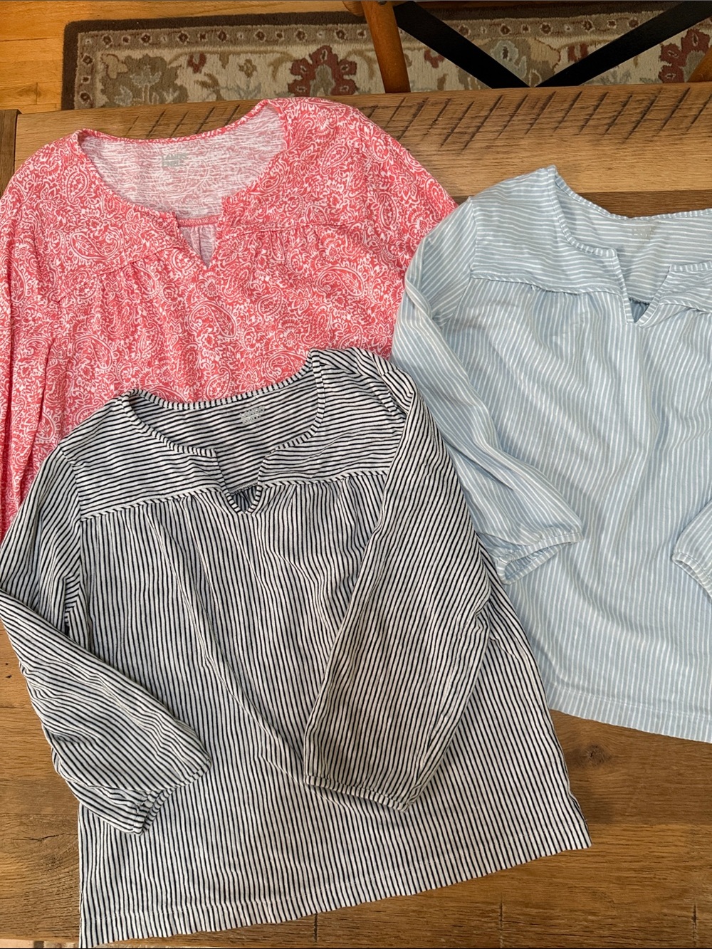 Lands End Slub Cotton Tops Lot - 3 tops!